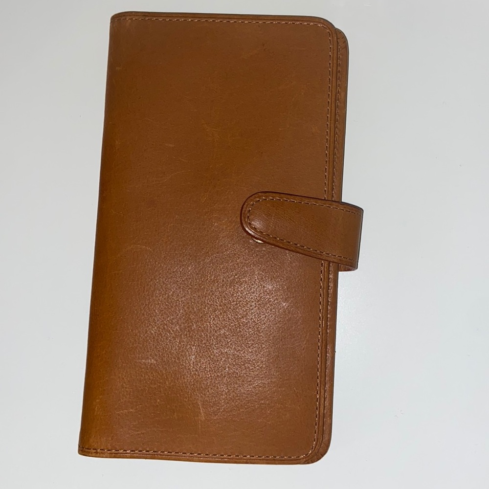 Coach leather pocket check holder